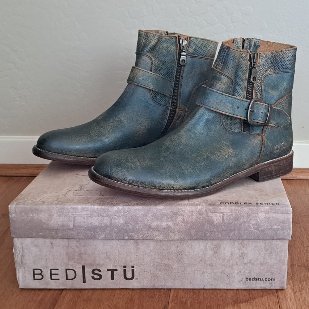 Bed Stu ankle boot size 10 dark teal lux